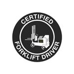 Certified Forklift Driver Hard Hat Decal